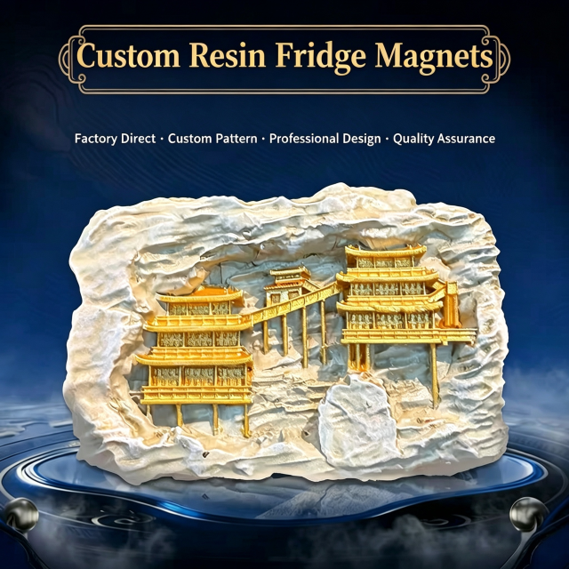 Resin fridge magnets - Customized 3D food relics cultural creative IP fridge magnets - Resin craft gifts