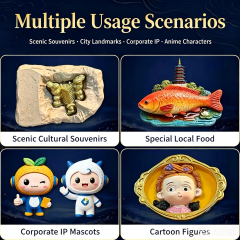 Resin fridge magnets - Customized 3D food relics cultural creative IP fridge magnets - Resin craft gifts
