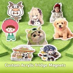 Acrylic refrigerator customized with personalized creative photos and DIY anime logo