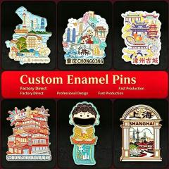 Custom metal fridge magnets for travel Christmas commemorative gifts with custom logo
