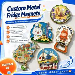 Customized metal fridge magnets as Christmas commemorative gifts