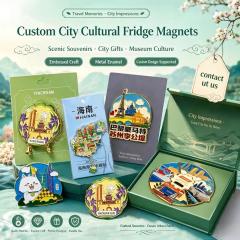 Customized metal fridge magnets as Christmas commemorative gifts