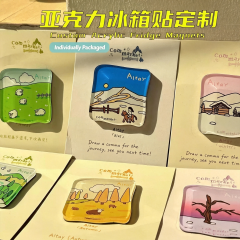 Acrylic city refrigerator magnets - Customized city memories - Tourist attraction cultural and creative souvenirs - DIY gifts
