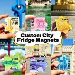 Acrylic city refrigerator magnets - Customized city memories - Tourist attraction cultural and creative souvenirs - DIY gifts