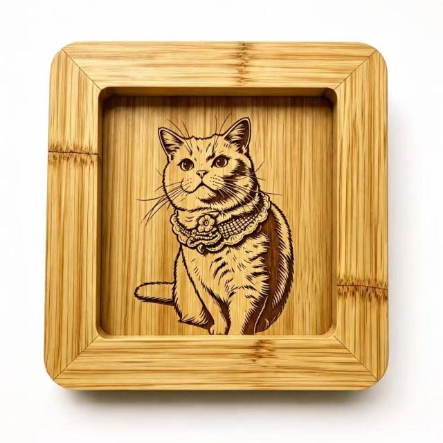 Custom pet photo wooden fridge magnet for pets' photos
