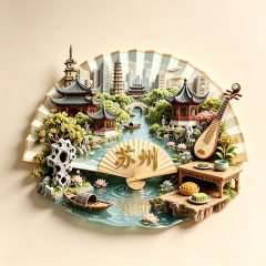 Garden tourism cultural products - scenic spots in various cities - ceramic relief fridge magnets that can be customized