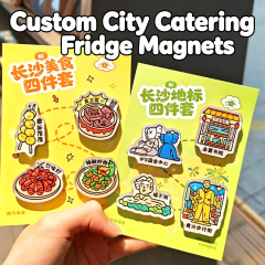 Custom 3D Acrylic Magnetic Decorative Stickers for Restaurants, Souvenirs, and Tourist Attractions