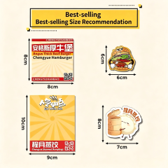 Custom 3D Acrylic Magnetic Decorative Stickers for Restaurants, Souvenirs, and Tourist Attractions