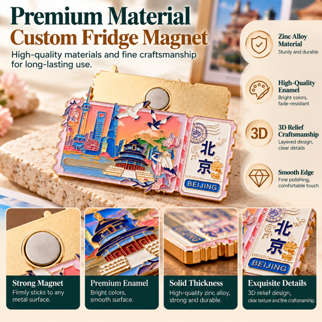 Custom Metal Fridge Magnets | Embossed Logo Magnets Manufacturer