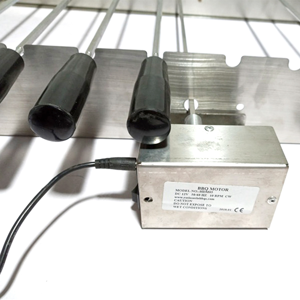 Kebab Skewers with Electric Motor BBQ top Cypriot Grill Top Rotisserie