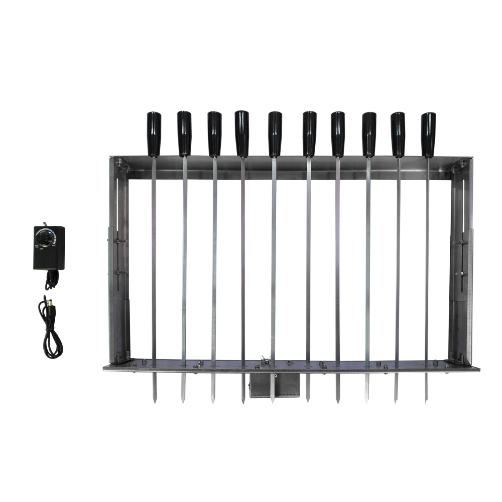 Kebab Skewers with Electric Motor BBQ top Cypriot Grill Top Rotisserie