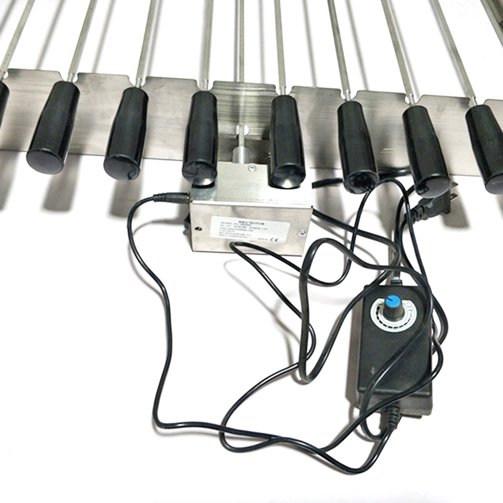 Kebab Skewers with Electric Motor BBQ top Cypriot Grill Top Rotisserie