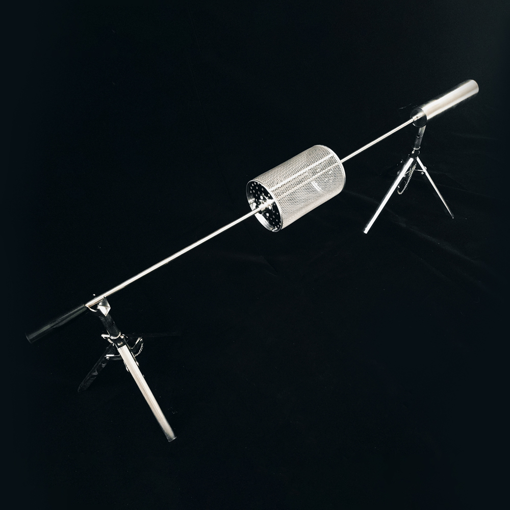 Stainless Steel BBQ Hog Spit Roast Adjustable BBQ Rotisserie tripod set with battery motor