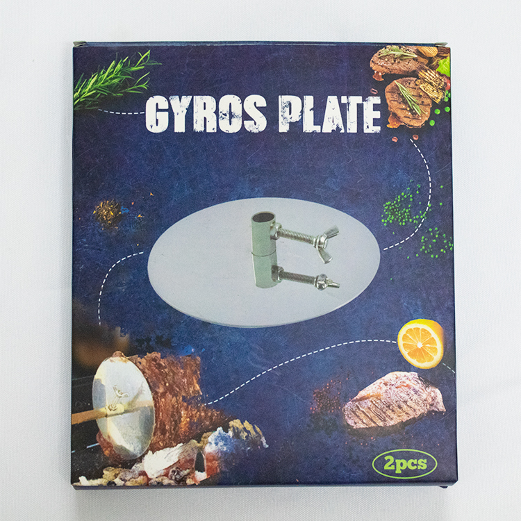 Stainless Steel Souvlaki Gyros Plate Gyros Disc