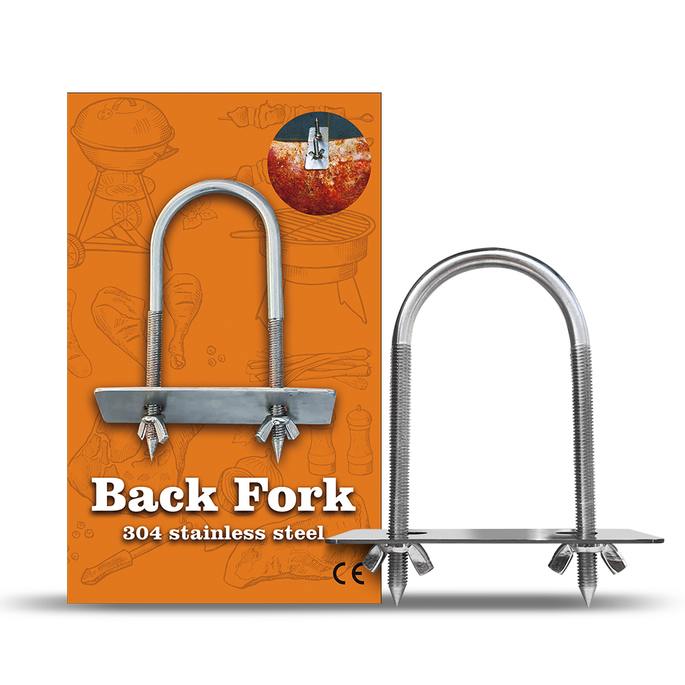 Rotisserie Meat Forks Stainless Steel BBQ Back Fork Accessories Outdoor Kitchen Kit Universal Removable Easy to Clean Grills Tool