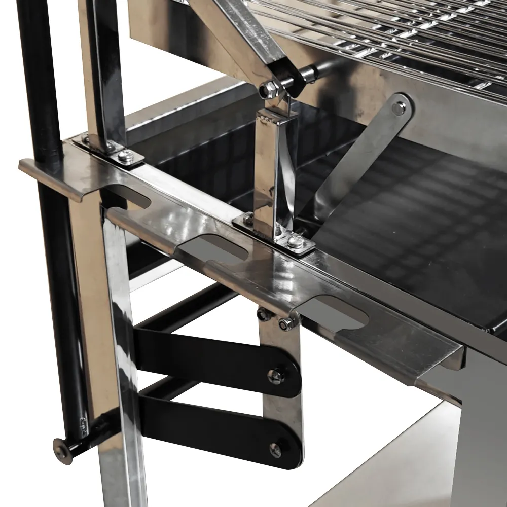 BBQ Charcoal Grill 360 Degree Rotating Portable Universal Adjustable Folding Flip Grills for Outdoor Camping Garden