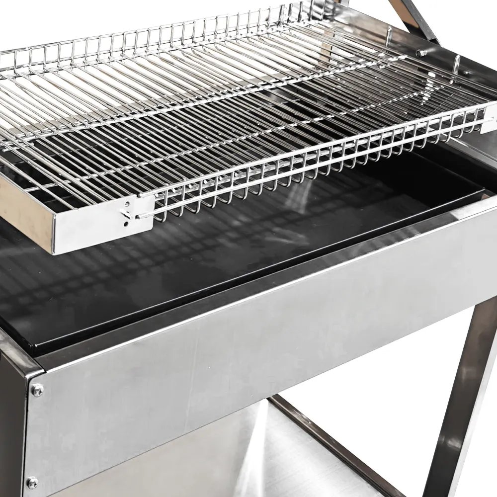 BBQ Charcoal Grill 360 Degree Rotating Portable Universal Adjustable Folding Flip Grills for Outdoor Camping Garden