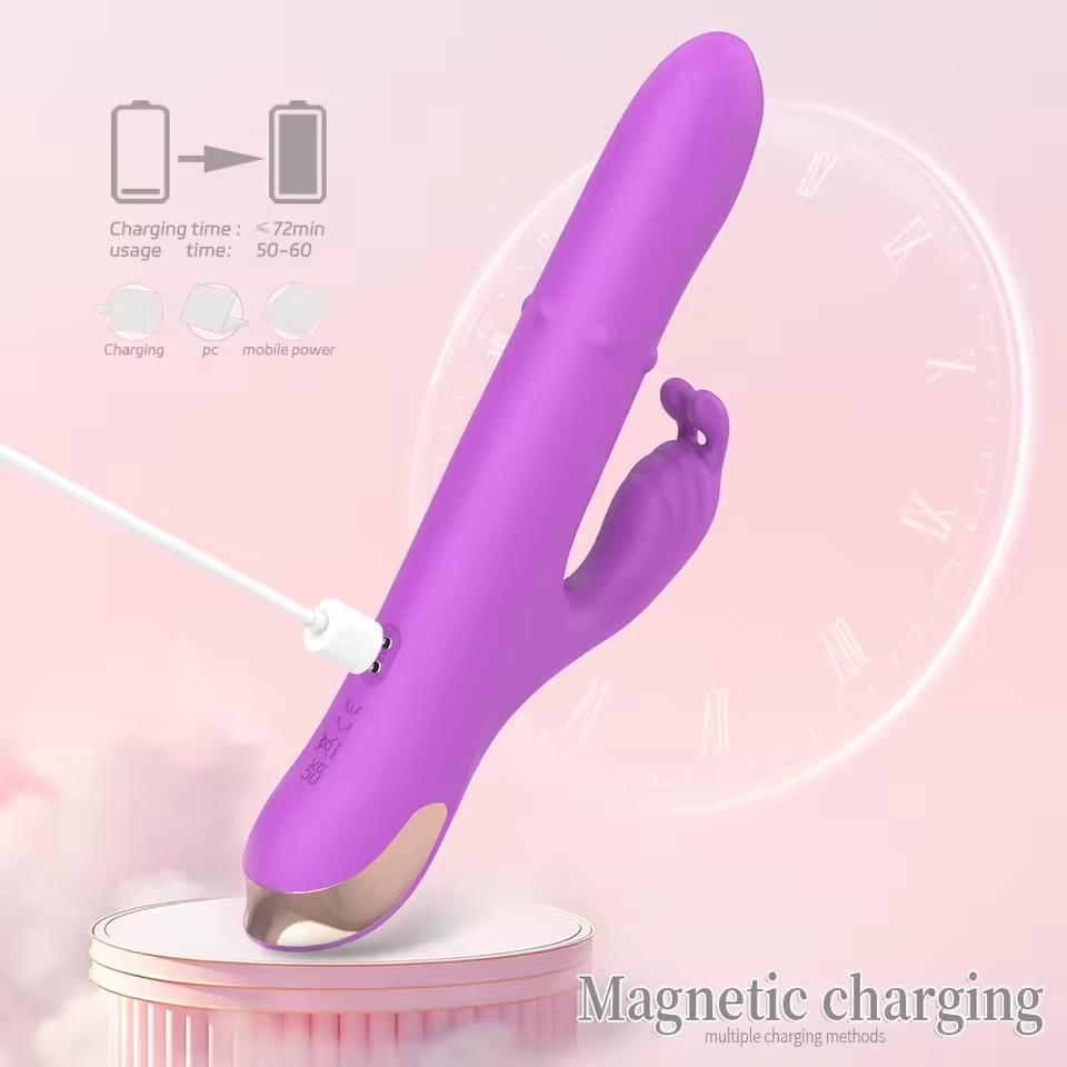 3-in-1 Rotating Rabbit Vibrator with Dual Motor & G-Spot Stimulation