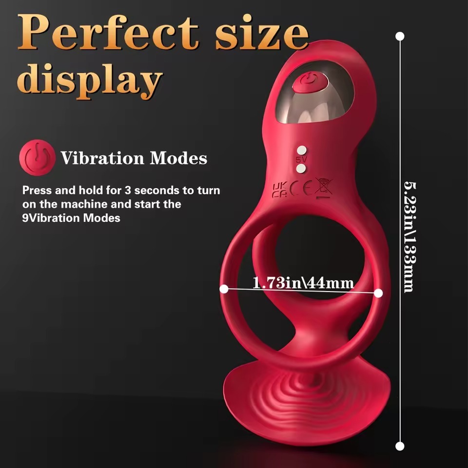 3-in-1 Remote Control Rose Vibrating Ring for Couples – Adjustable Silicone Performance Ring with Multi Modes