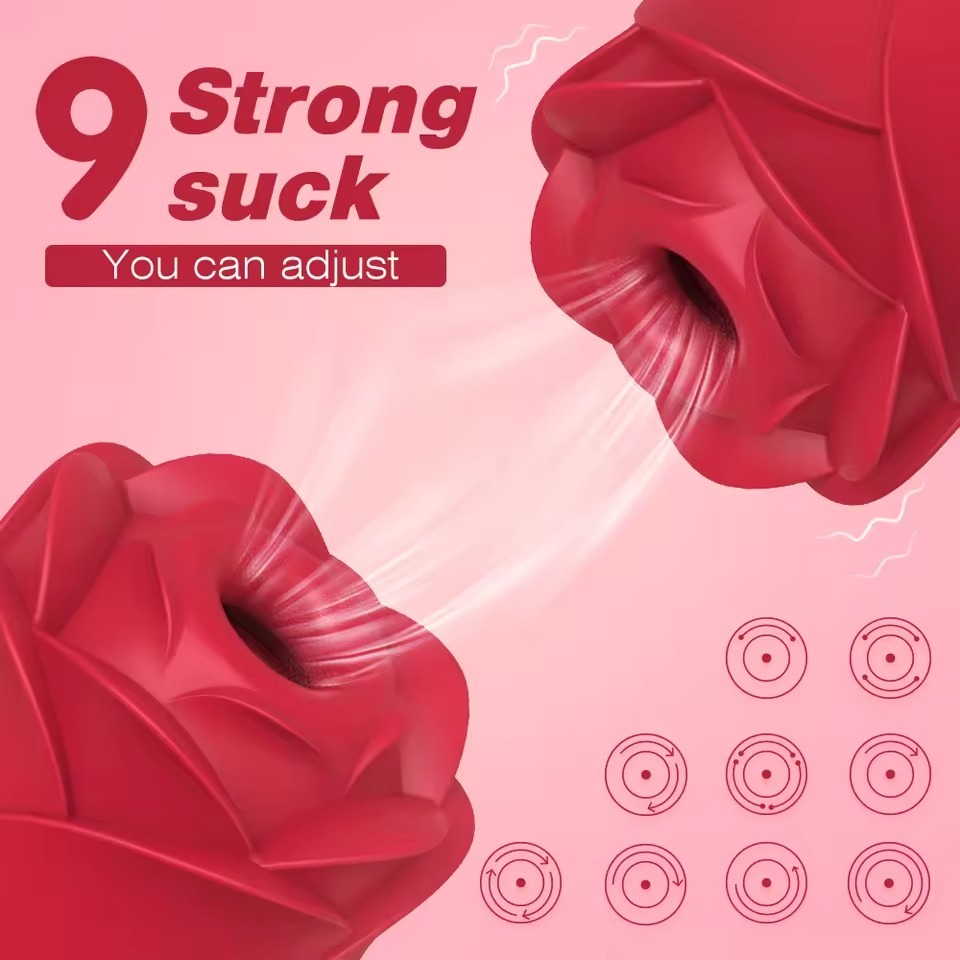 2-in-1 Rose Massager with Suction & Vibration