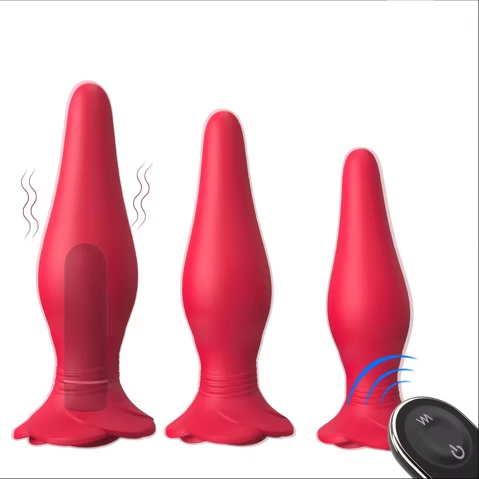 3PCS Rose Shape Training Plug Set for Beginners