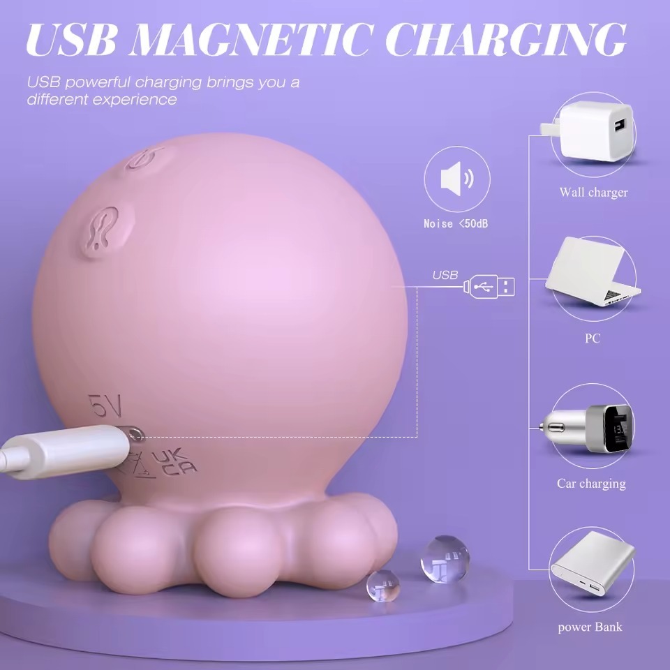 Octopus Shape Suction Massager with Multi Vibration Modes