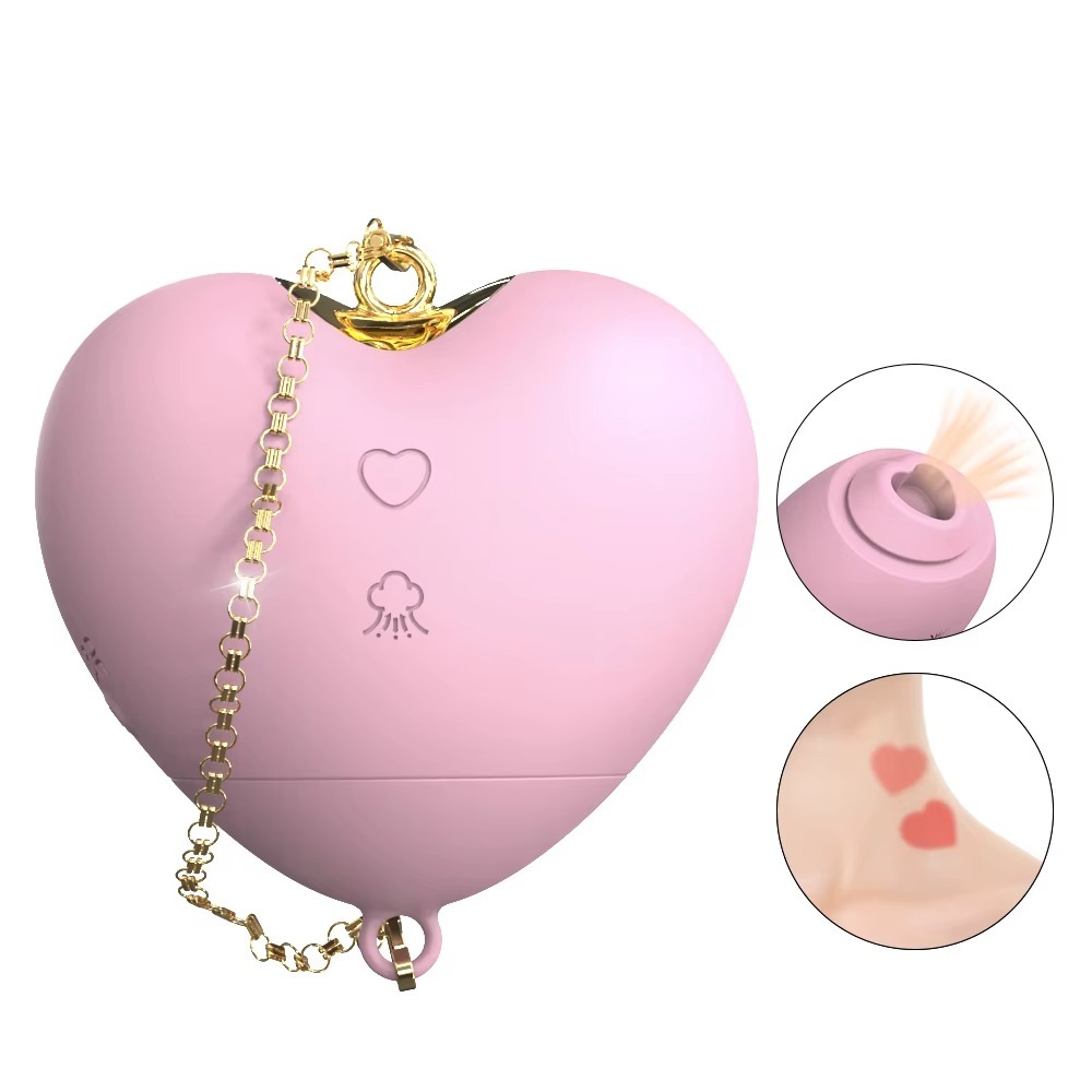 Heart Shape Finger Massager with Suction & Quiet Operation