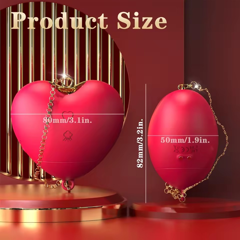 Heart Shape Finger Massager with Suction & Quiet Operation