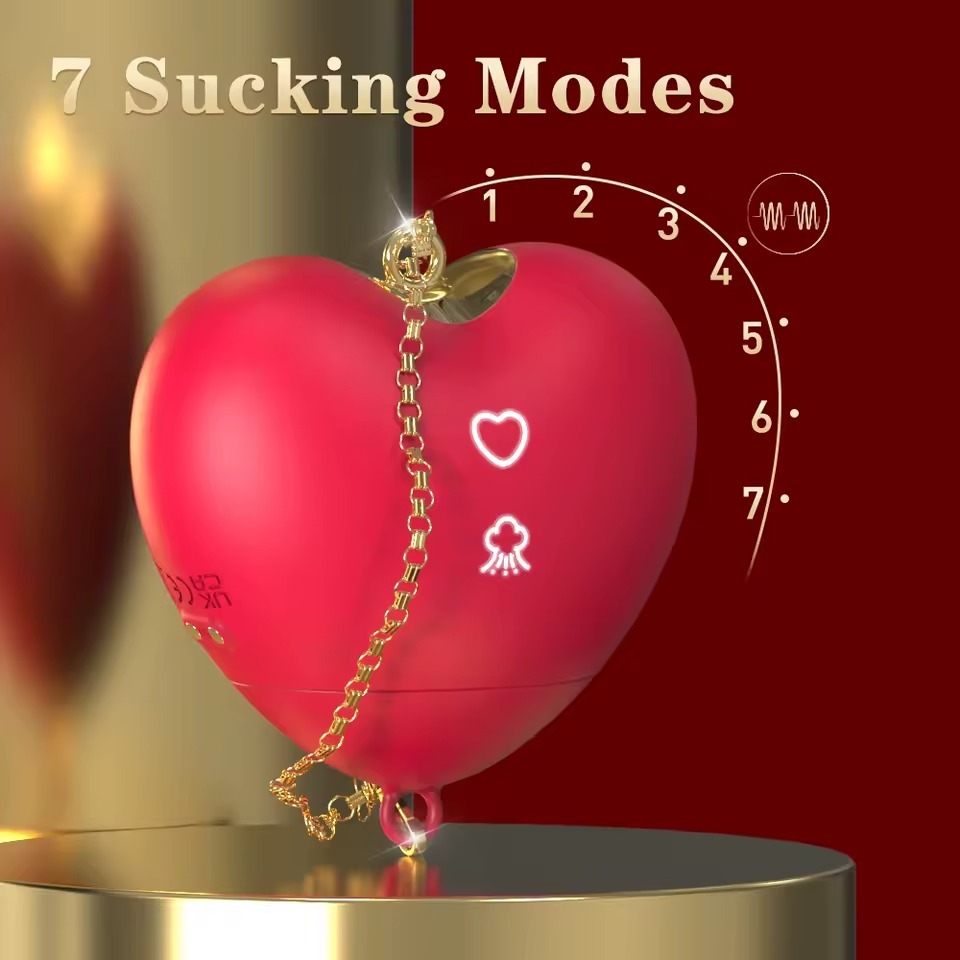 Heart Shape Finger Massager with Suction & Quiet Operation