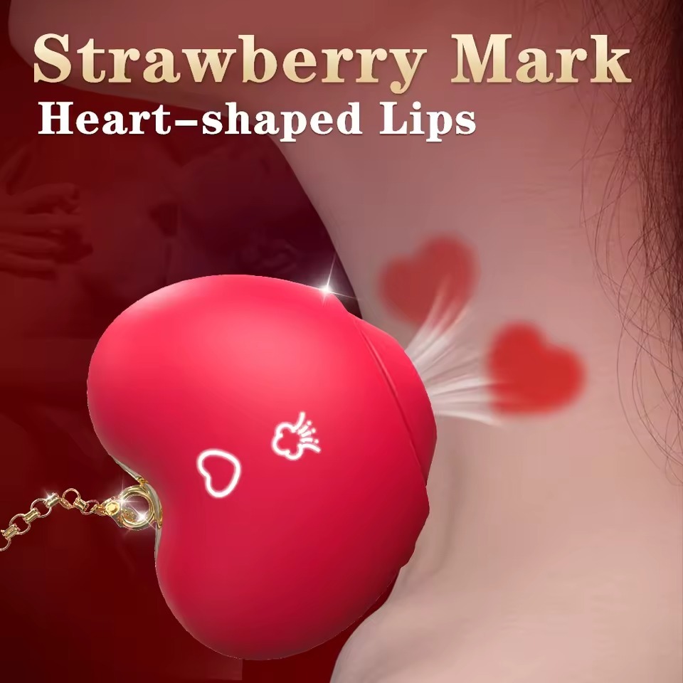 Heart Shape Finger Massager with Suction & Quiet Operation
