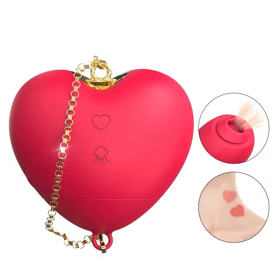 Heart Shape Finger Massager with Suction & Quiet Operation