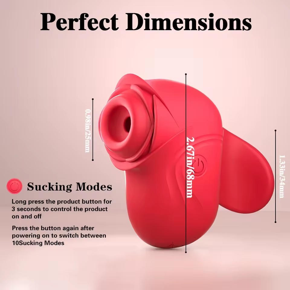 Rose Finger Massager with Suction & 9 Modes