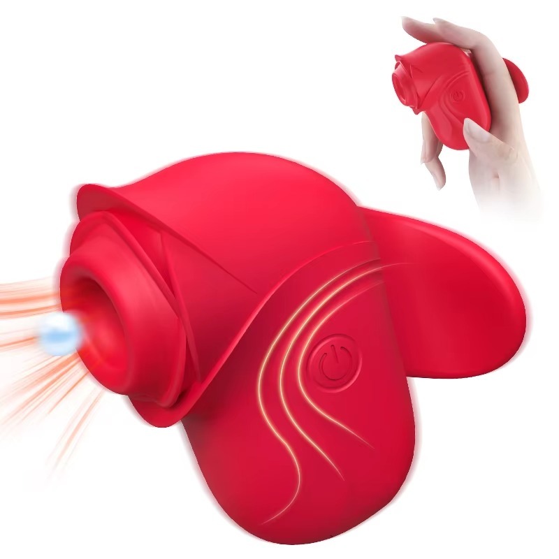 Rose Finger Massager with Suction & 9 Modes