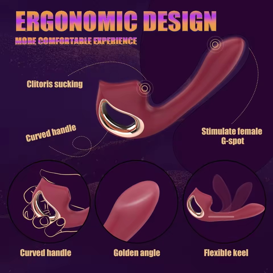 Adjustable Dual Stimulation Massager with Suction