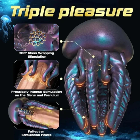 2026 Men's Fun Jellyfish Vibrator👑10 intense vibration, waterproof