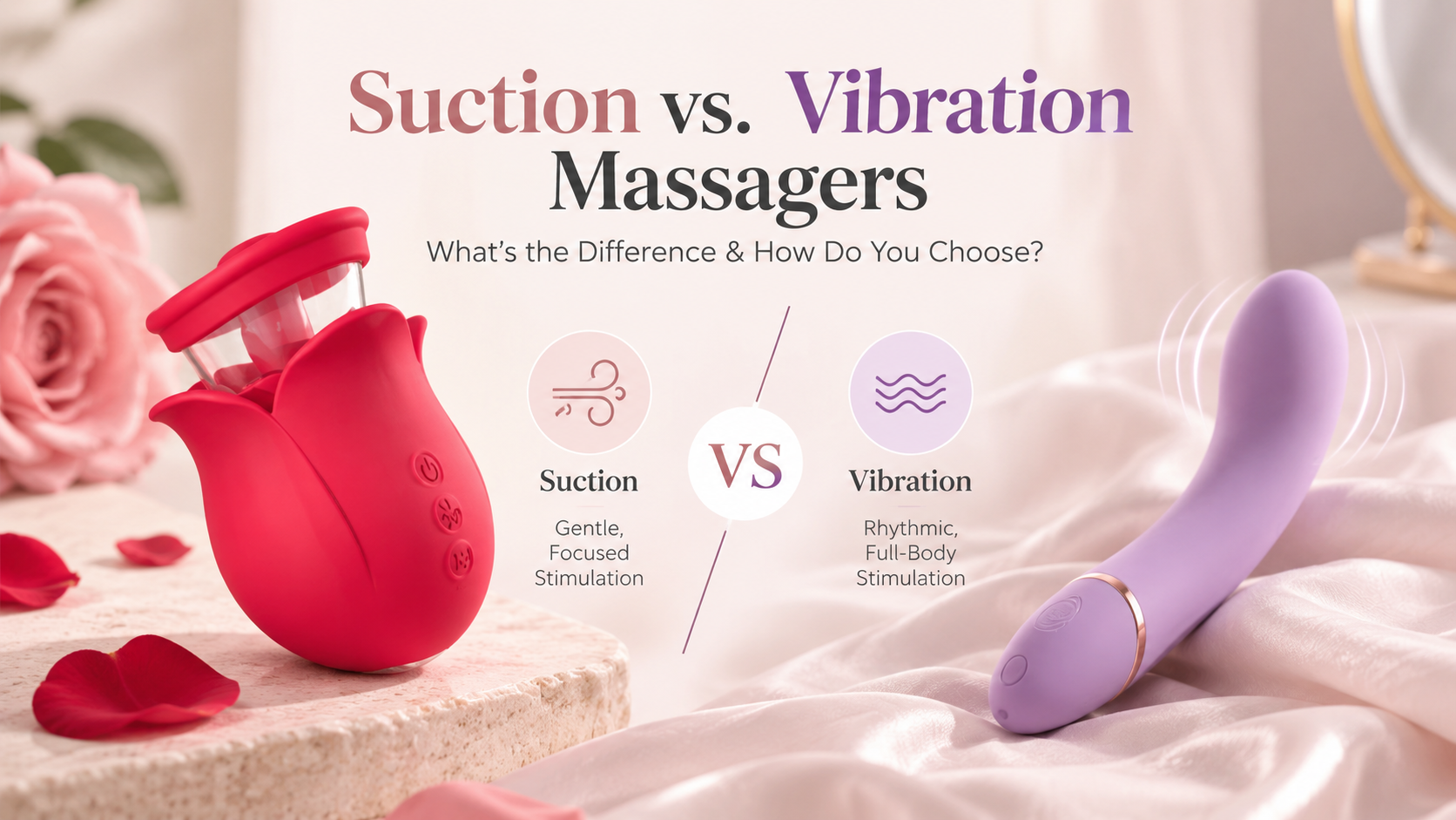 Suction vs vibration massager comparison guide for choosing a personal wellness device