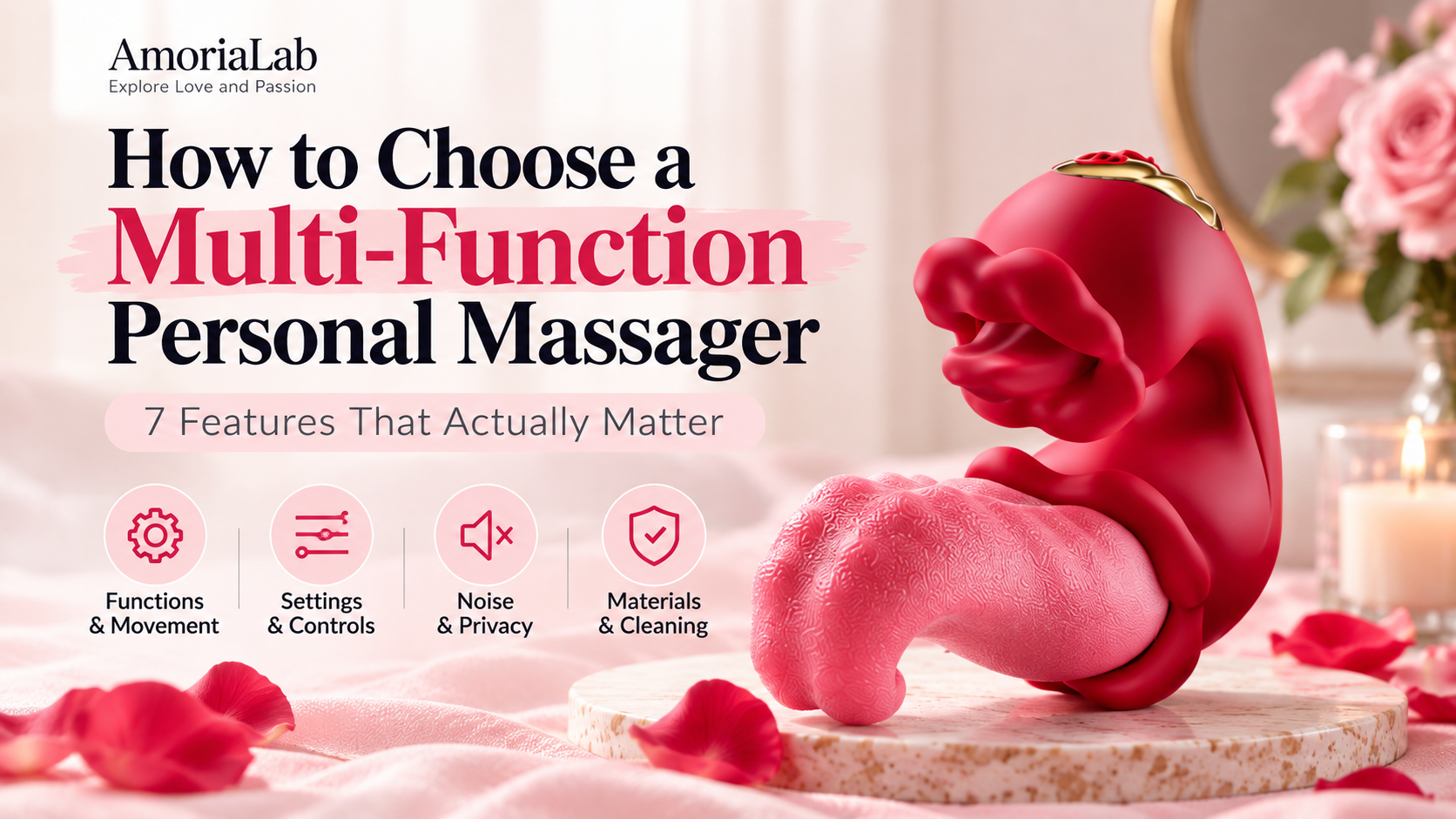 Multi-function personal massager buying guide showing key features to compare