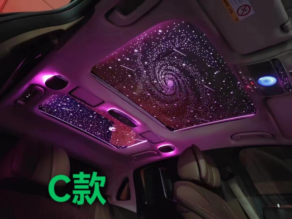 Car sunroof film, sky dome ambient lights