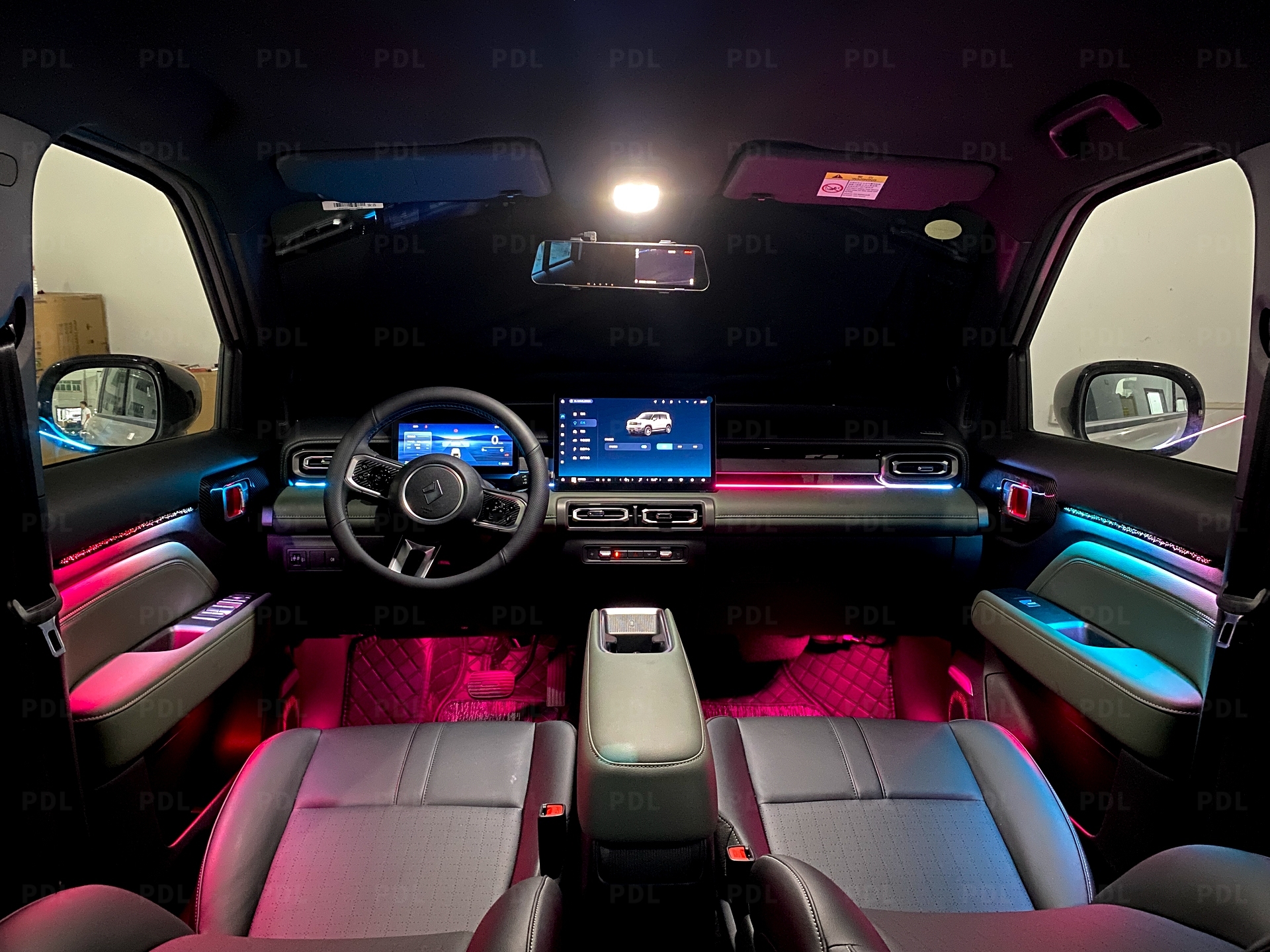 Latest style universal light 18 in 1 Led Car Ambient Lights 213 64 Color RGB Symphony Streamer Bluetooth Rainbow Interior Acrylic Strips Atmosphere Lamp Kit