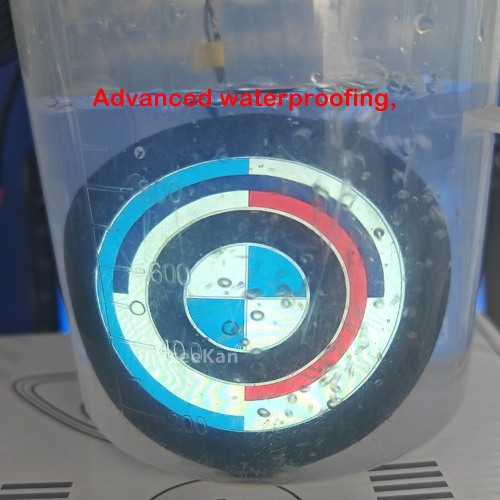Animated light effect of BMW dynamic rear emblem