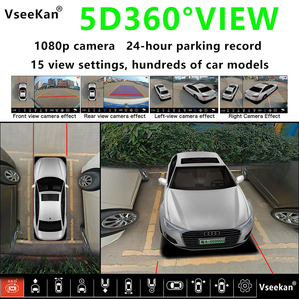 360° Surround View Bird View Camera System for Audi A3 A4 A5 A6 Q3 Q5 Q7