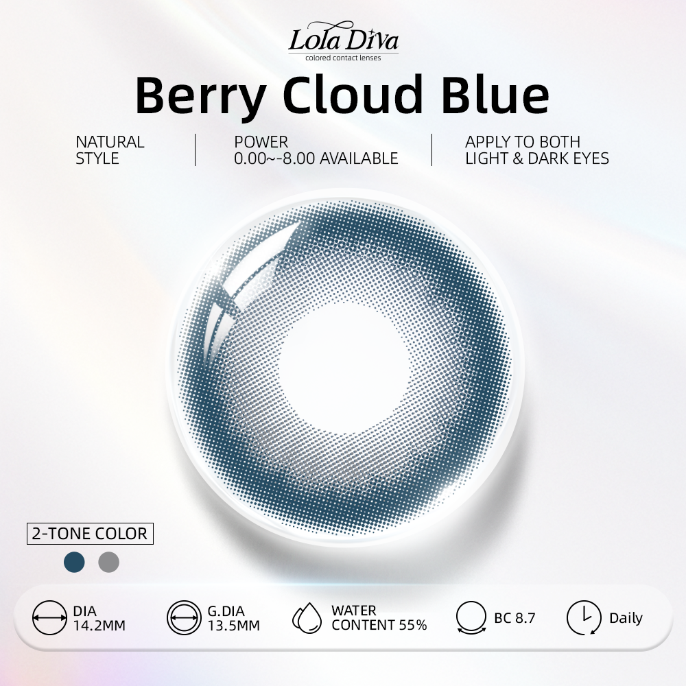 LolaDiva Berry Cloud Blue | 1-Day Lenses 2PCS