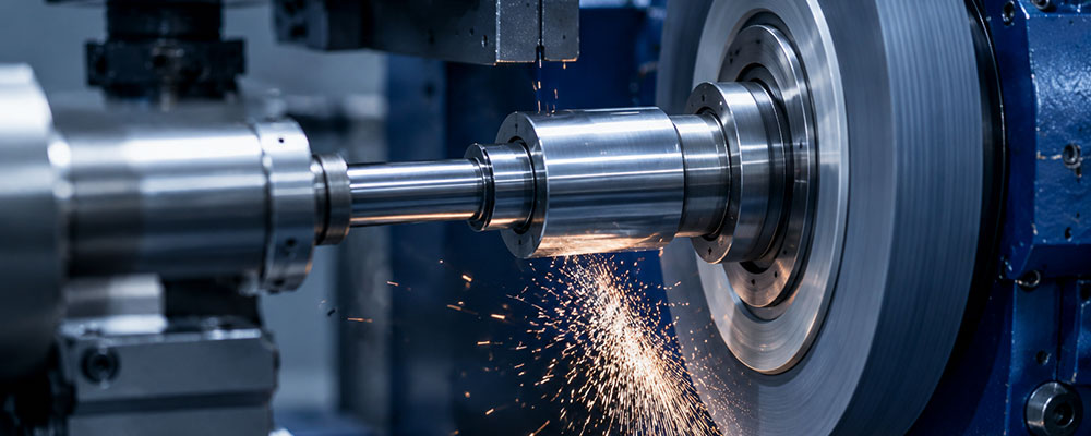 Precision grinding of a shaft journal