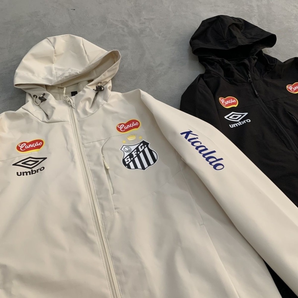 2026-27 Santos Long sleeved Jacket Training Clothing Black and White