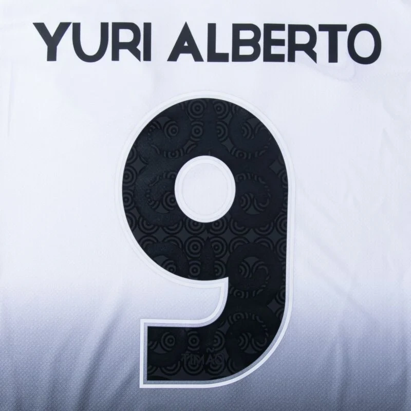 Corinthians Home Yuri Alberto 9 Shirt incl. Full Sponsor Set 2024-2025  Player version / fans version  Non-Customize