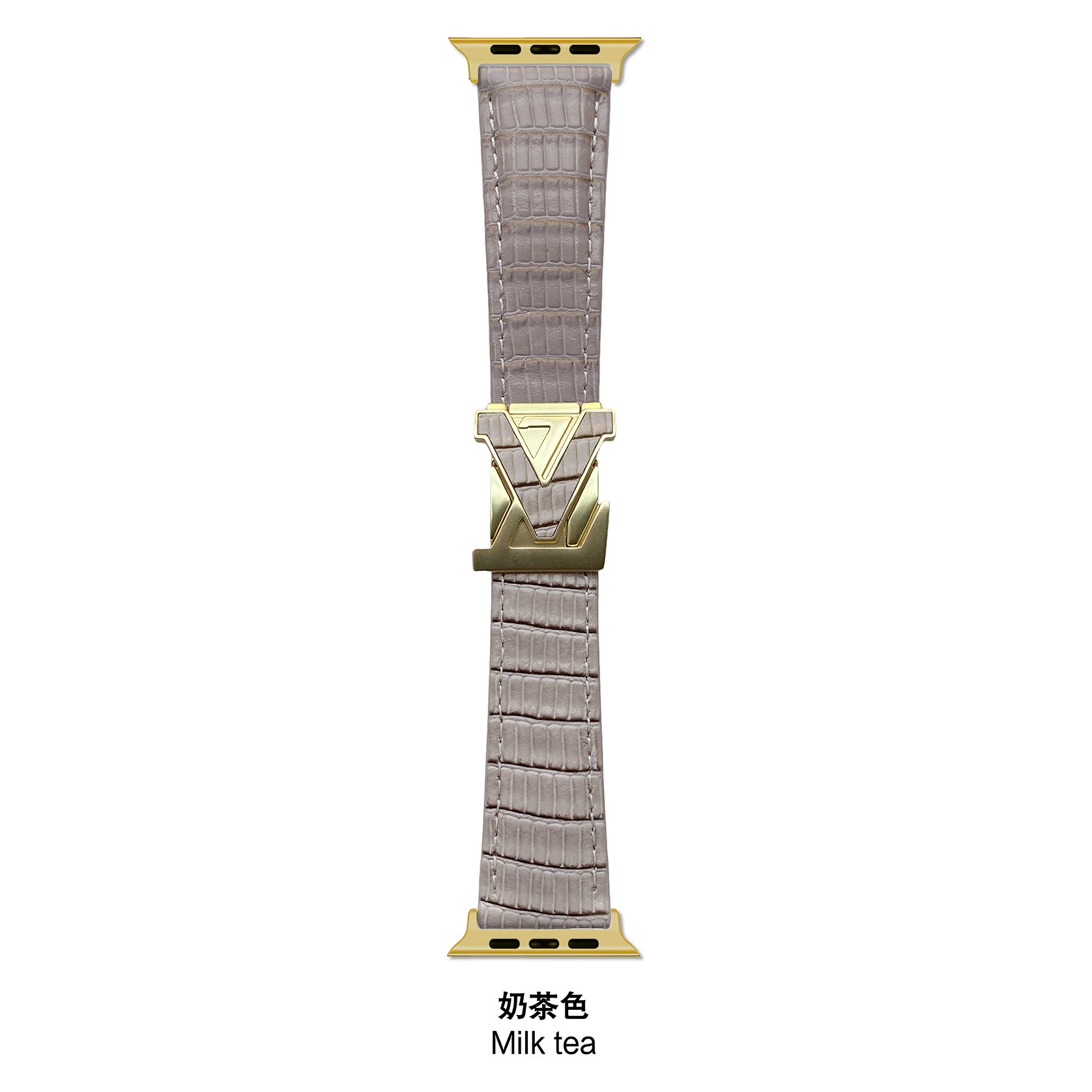 V-Clasp Leather Band-001