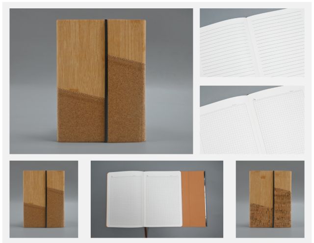 A5 Tri-fold Bamboo Texture Notebook,MY SHOP,A5 Tri-fold Bamboo Texture Notebook