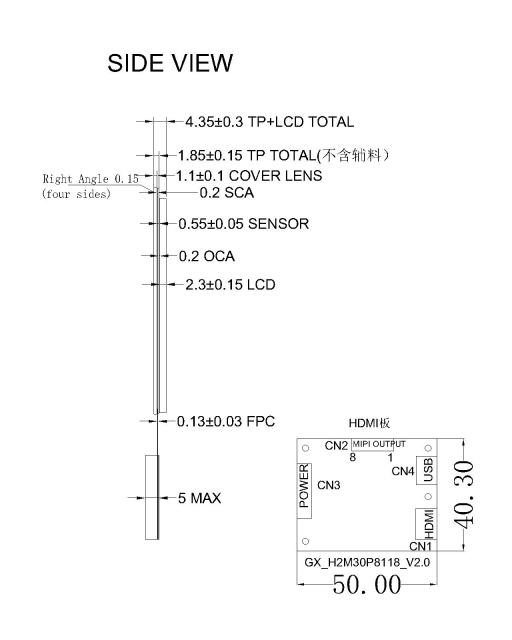 ZCTD0280001HDMI,zctouch-display,2.8 inch