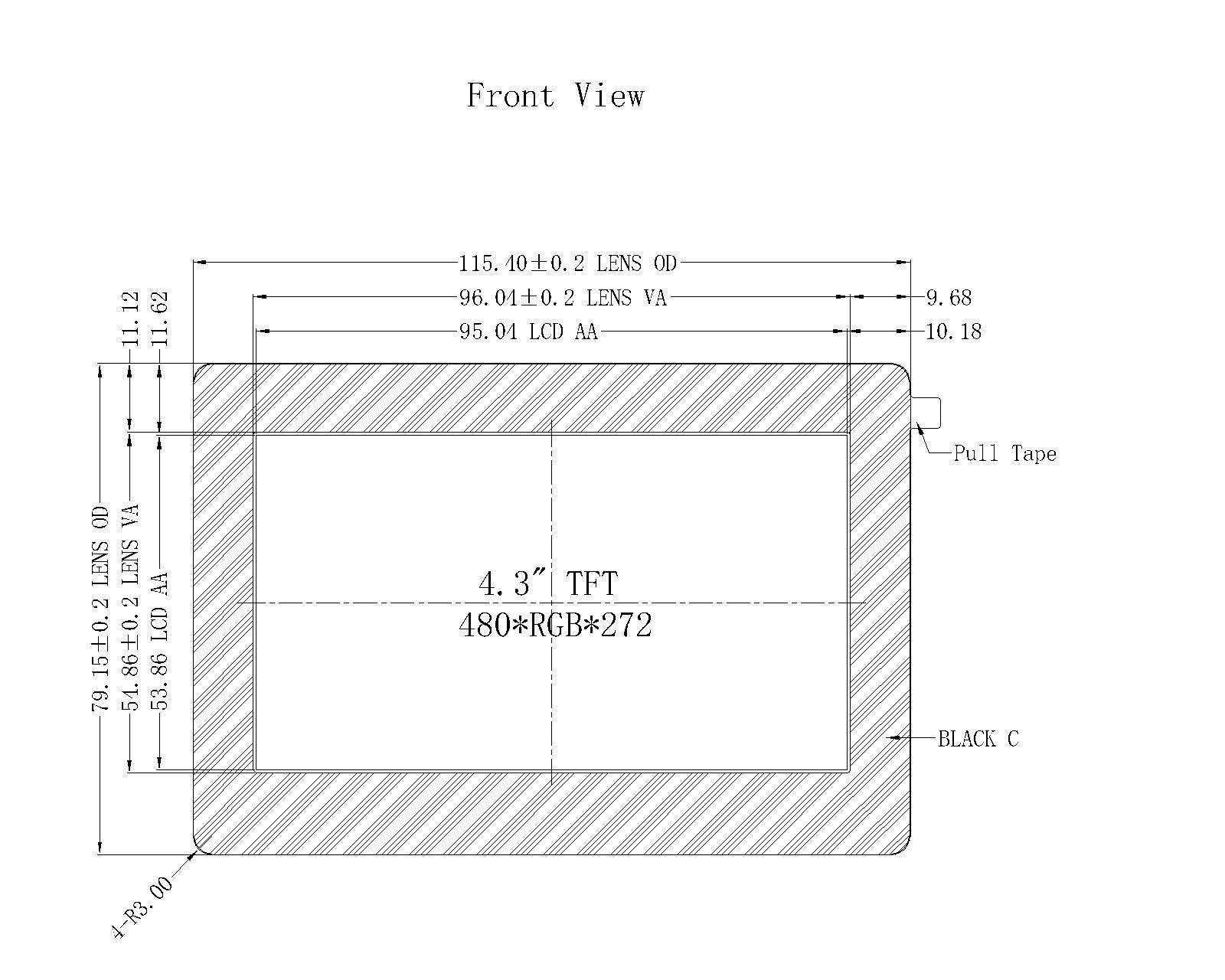ZCTD0430001-HDMI,zctouch-display,ZCTD0430001-HDMI