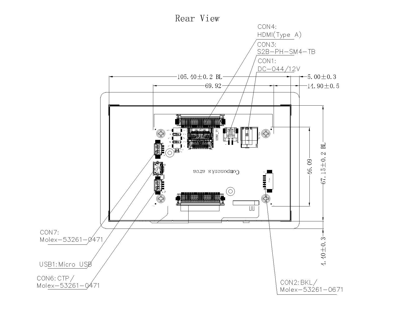ZCTD0430001-HDMI,zctouch-display,ZCTD0430001-HDMI